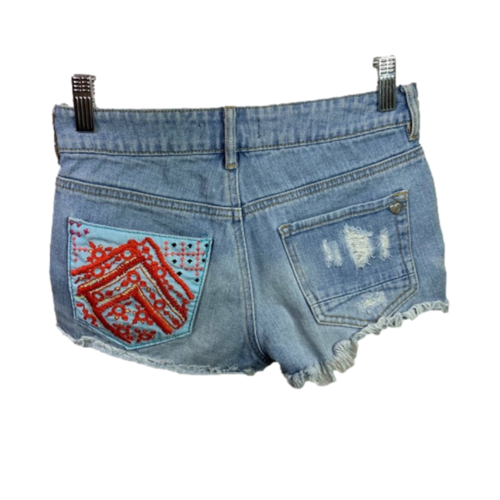 Kendall and Kylie denim patch distressed shorts - Picture 2 of 8